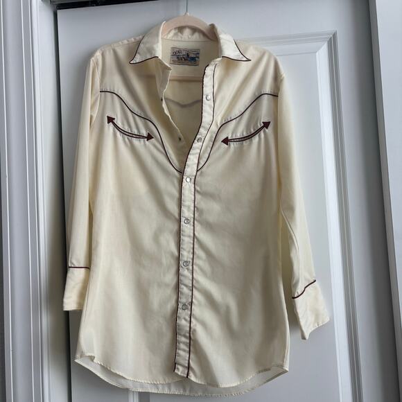 Vintage Women’s Gap Western Pearl Snap Button Down Shirt Rodeo Cowgirl XS / S - Picture 1 of 10